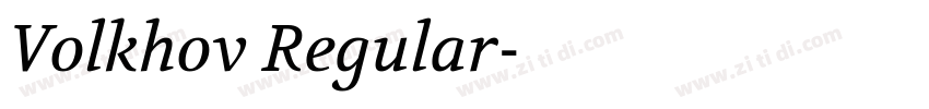 Volkhov Regular字体转换